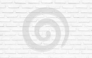 White grunge brick wall texture background for stone tile block painted in grey light color wallpaper modern interior and exterior