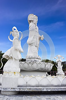 White Guanyin statue at Hat Yai public park photo