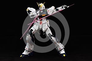 White Gundam with double beam saber