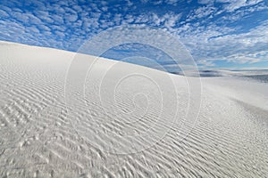 White gypsum sand dunes at White Sands