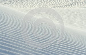 White gypsum sand dunes at White Sands National Park, New Mexico, won