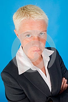 White haired businessman