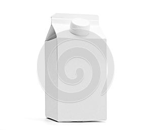 White half a liter milk box mockup