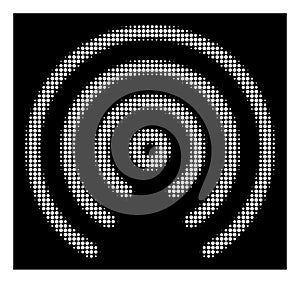 White Halftone Airdrop Center Icon