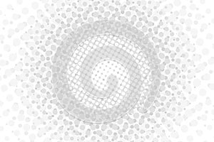 White halftone circles vector illustration. Gray dotted abstract wallpaper. photo