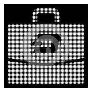 White Halftone Dash Accounting Case Icon