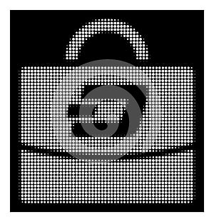 White Halftone Dash Accounting Case Icon