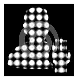 White Halftone Elector Icon