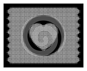 White Halftone Heart Condom Pack Icon