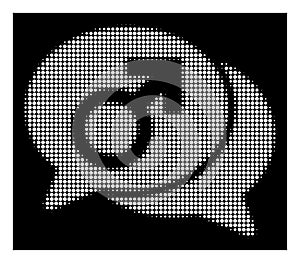 White Halftone Male Chat Icon