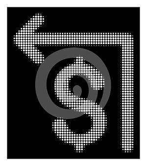 White Halftone Moneyback Icon