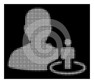 White Halftone Portal Moderator Icon