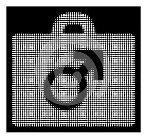 White Halftone Potence Tools Icon