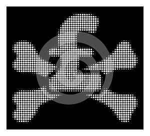 White Halftone Pound Mortal Debt Icon