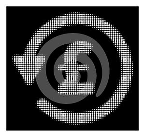 White Halftone Pound Rebate Icon