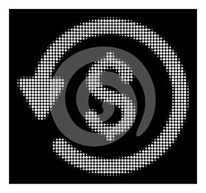 White Halftone Rebate Icon