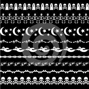 White halloween borders