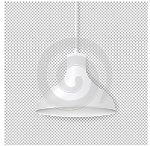 White Hanging Lamp Isolated Transparent Background