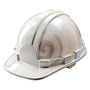 White hard hat construction safety gear