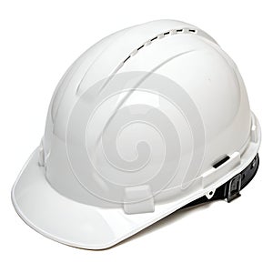 White hard hat isolated on white background