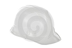 White hard hat isolated on white