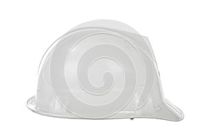 White hard hat isolated on white