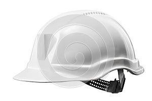 White hard hat isolated on white