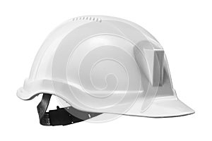 White hard hat isolated on white