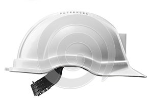 White hard hat isolated on white