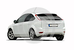 White hatchback