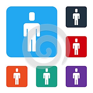 White Head hunting icon isolated on white background. Business target or Employment sign. Human resource and recruitment