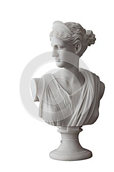White head marble statue of roman Ceres or greek Demeter photo