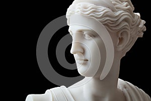 White head marble statue of roman Ceres or greek Demeter photo