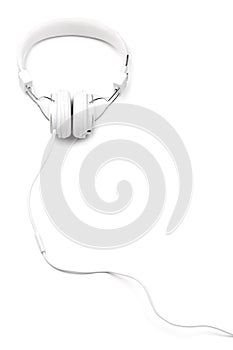 White headphones on white.