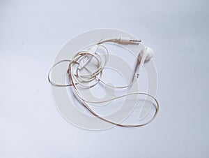 White headset  on white background