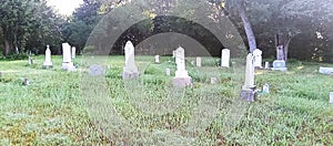 white headstones beautiful green burial plot his hers Mr & Mrs