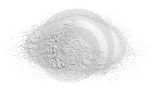 Heap of salt isolated on white background photo