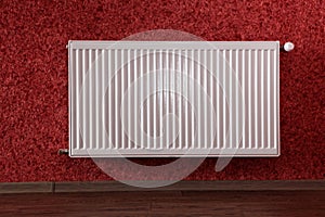 Radiator in red room