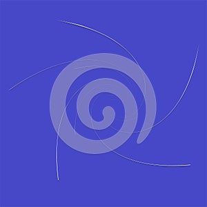 White helical, spiraling, curl and curly shape. spiral, twirl, swirl illustration. twine design element over single-color,