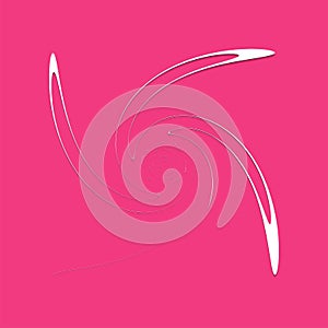 white helical, spiraling, curl and curly shape. spiral, twirl, swirl illustration. twine design element over single-color,