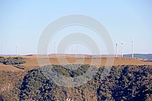 White helices in field landscape