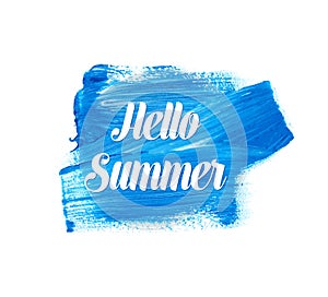 White hello summer lettering