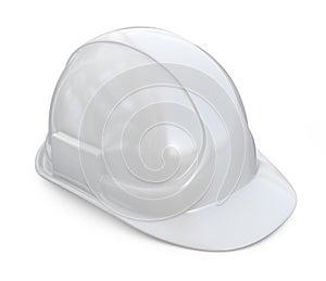 White helmet, hardhat. 3D Icon on white