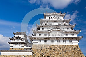 White Heron Castle named Himeji Castle