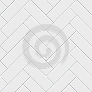 White herringbone parquet seamless pattern. Classic endless floor decoration