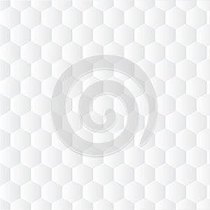 White hexagon Abstract Modern simple geometric vector seamless pattern on white background.