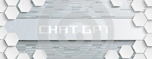 White Hexagon Structure Banner Chat GPT Header photo