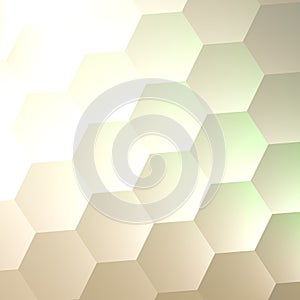 White Hexagon Wall Background. Simple Blank Copy Space. Lots of Hexagons. Abstract Quilted Soft Hex Shapes. Poster Banner.