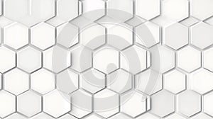 White Hexagonal Geometric Pattern Background Texture