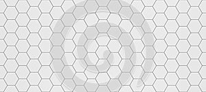 White hexagonal seamless tile texture for floor and walls photo
